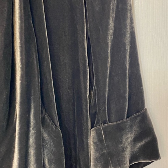 Wilfred Velvet Open Front Jacket 0 grey Viscose Silk 3/4 rolled sleeves career - Picture 9 of 16